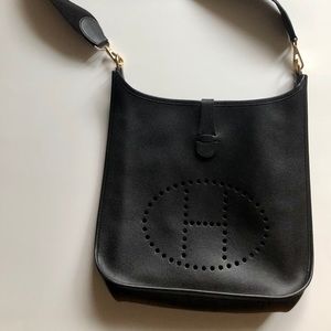 Hermès Epsom Evelyne I PM. Black. AUTHENTIC.